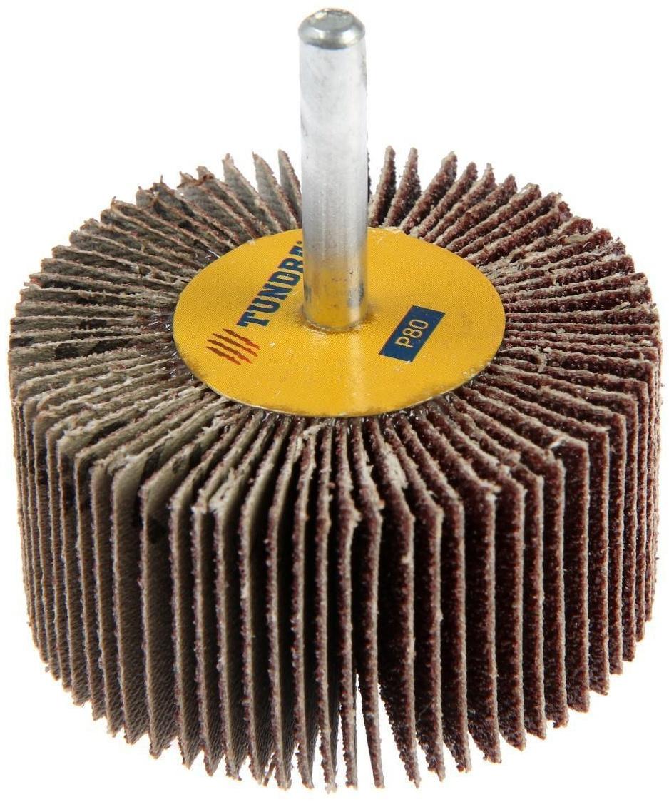 Круг лепестковый радиальный ТУНДРА, 60 х 30 х 6 мм, Р80