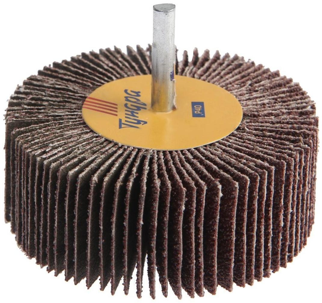 Круг лепестковый радиальный ТУНДРА, 80 х 30 х 6 мм, Р40