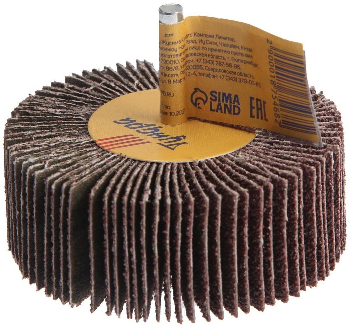 Круг лепестковый радиальный ТУНДРА, 80 х 30 х 6 мм, Р40