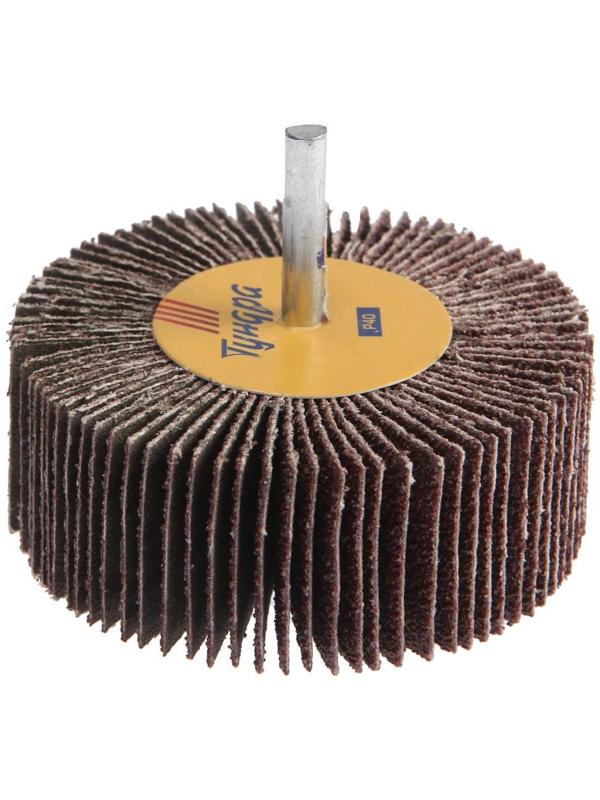 Круг лепестковый радиальный ТУНДРА, 80 х 30 х 6 мм, Р40