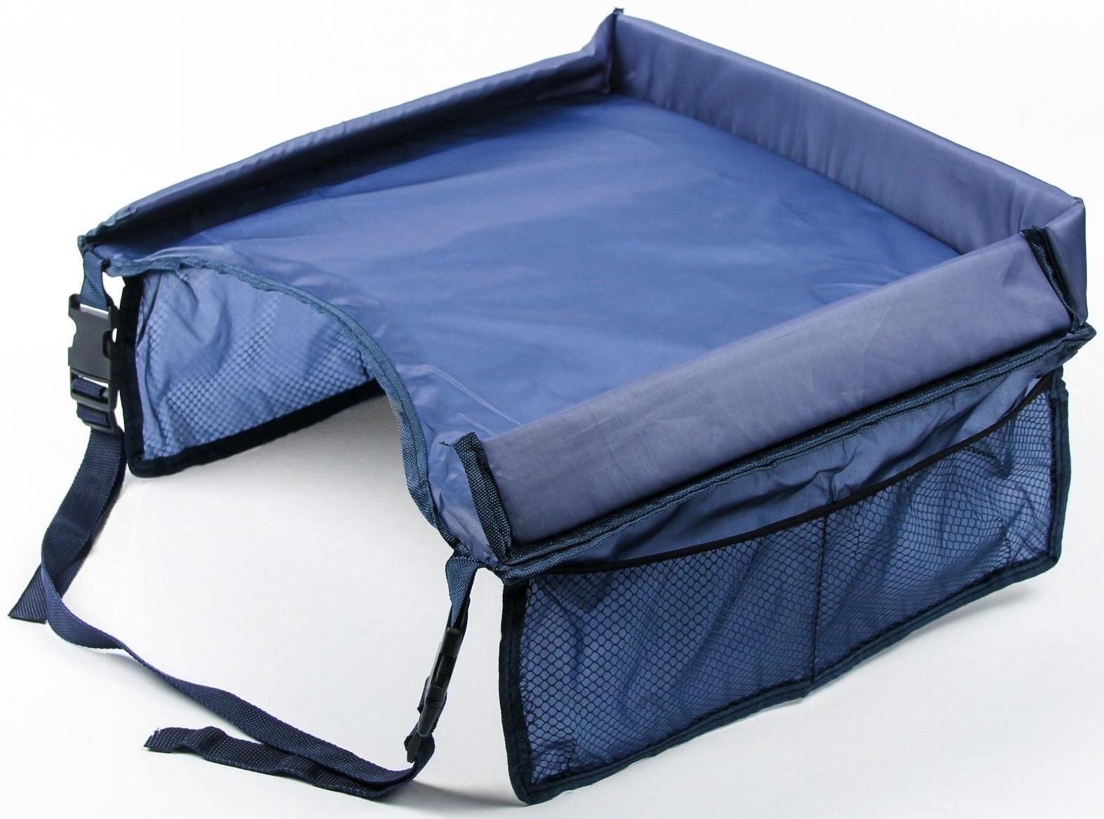 Столик-органайзер для детского автокресла 38х31 см, синий