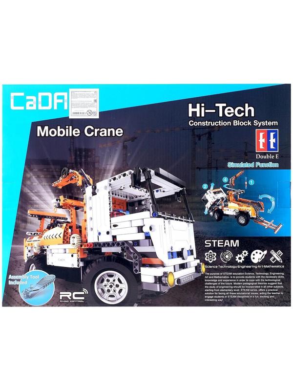 Конструктор радиоуправляемый «Грузовик-Кран», 838 деталей, 2 в 1, с аккумулятором
