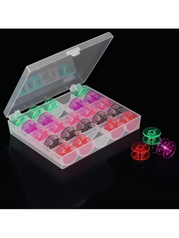 Набор шпулек в контейнере, d = 20 мм, 25 шт, цвет МИКС