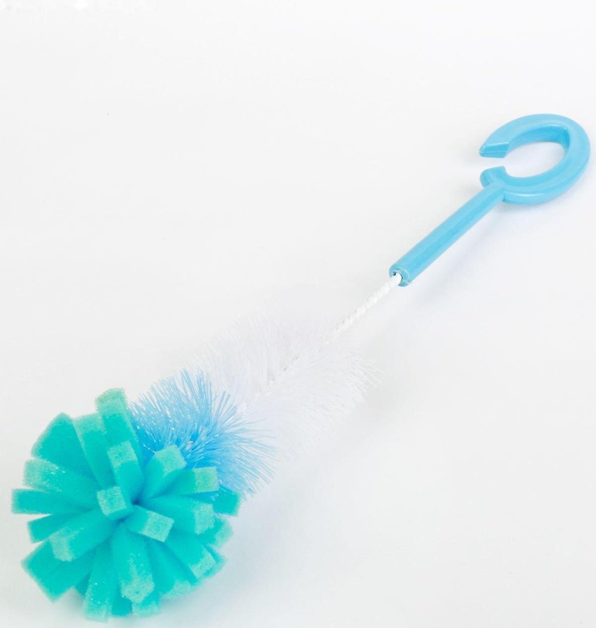 Ёршик для бутылочек с губкой, цвета МИКС