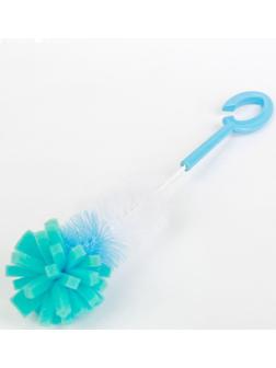 Ёршик для бутылочек с губкой, цвета МИКС