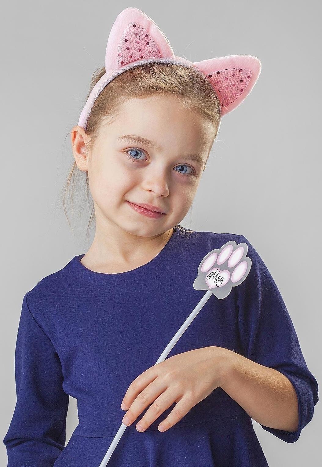 Карнавальный набор «Кошечка», ободок, ушки, хвостик, волшебная палочка