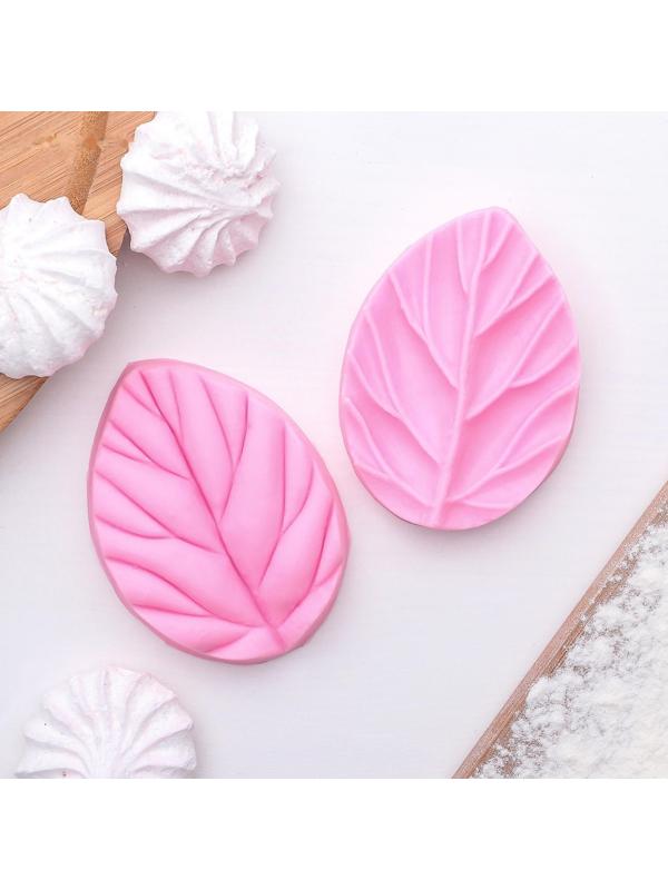 Молд «Лист вишни», 2 части, 7,5×5,5 см, цвет МИКС