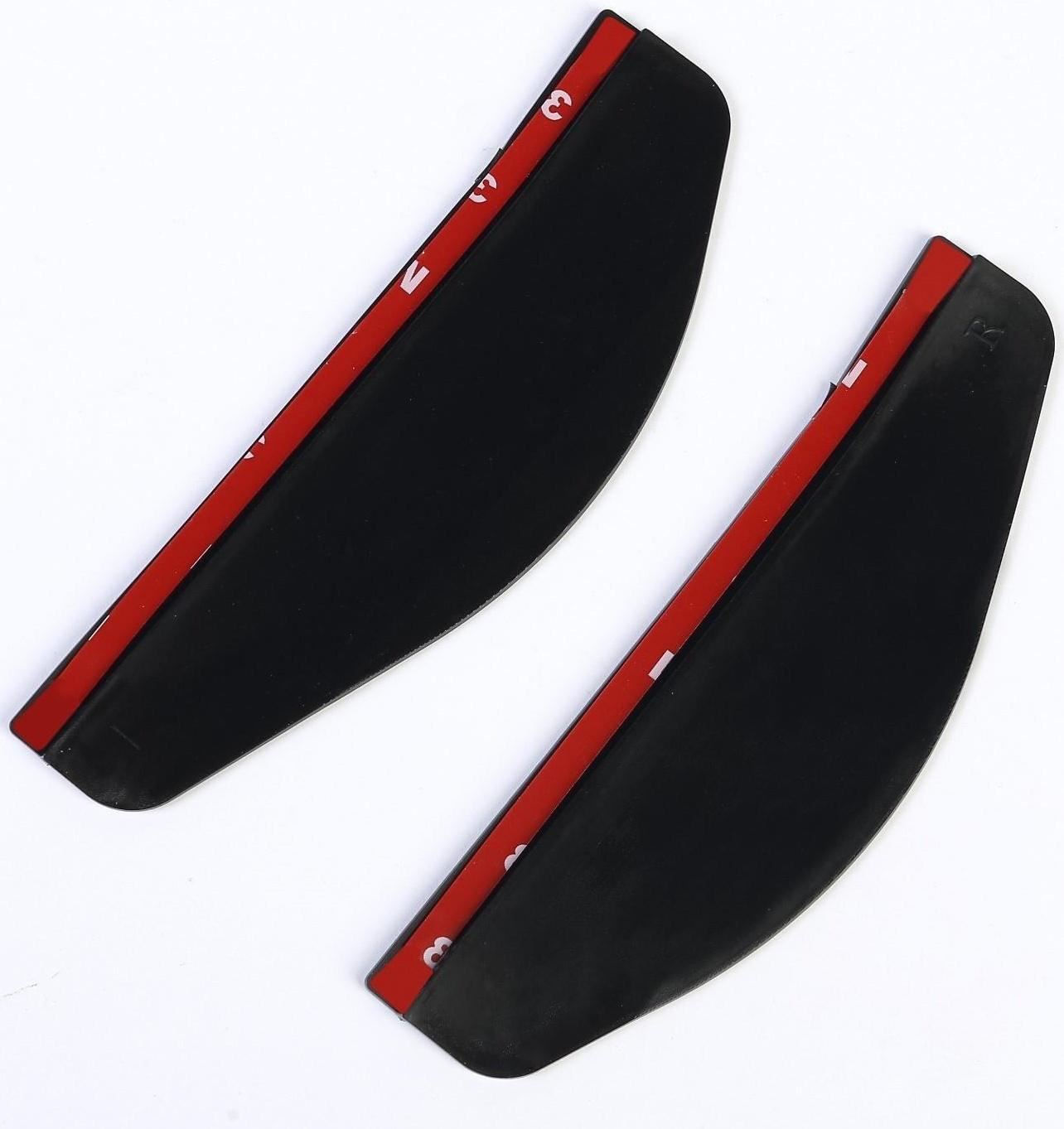 Козырек на зеркало заднего вида, универсальный, черный, набор 2 шт