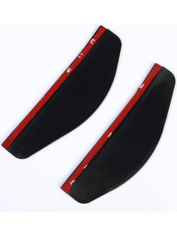 Козырек на зеркало заднего вида, универсальный, черный, набор 2 шт