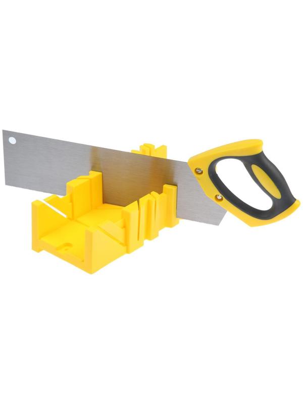 Стусло с ножовкой ТУНДРА, стусло 22.5 45 90°, 300 х 80 мм, ножовка 350 мм, 12 TPI