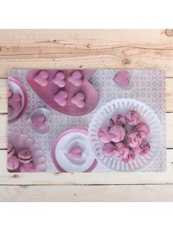 Салфетка сервировочная на стол «Розовый десерт», 42×27 см