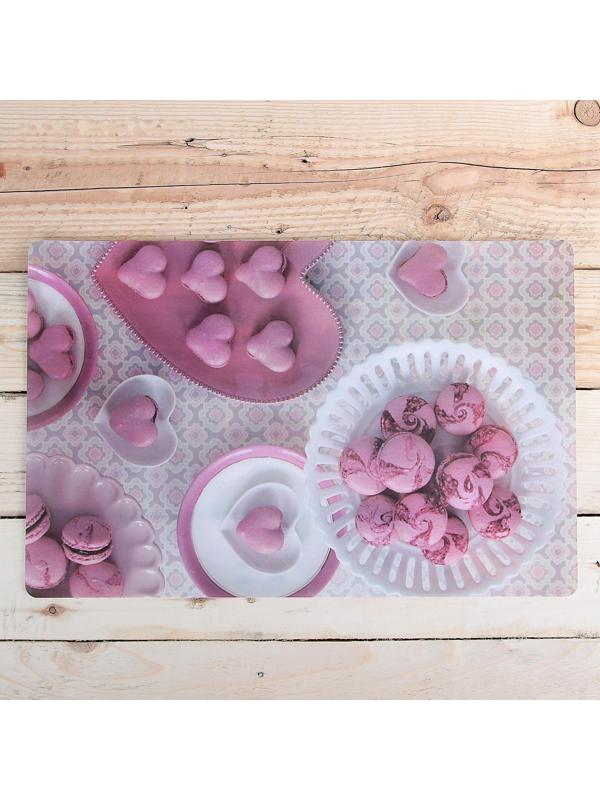 Салфетка сервировочная на стол «Розовый десерт», 42×27 см