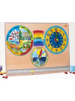 Развивающая доска «Календарь природы. Часы»