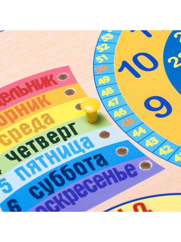 Развивающая доска «Календарь природы. Часы»