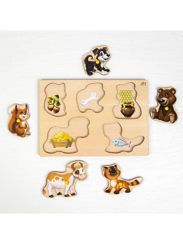 Рамка - вкладыш «Кто что ест» (с подслоем)