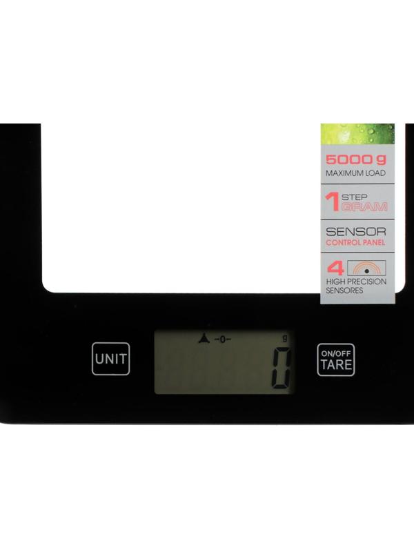 Весы кухонные Redmond RS 724-E, электронные, до 5 кг, чёрные