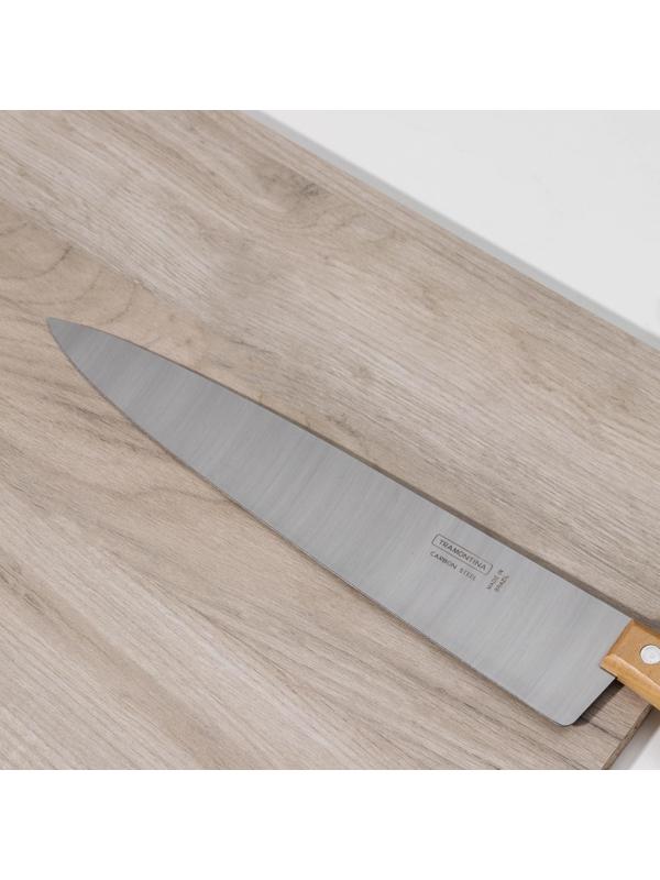 Нож кухонный Carbon поварской, лезвие 30 см, с деревянной ручкой