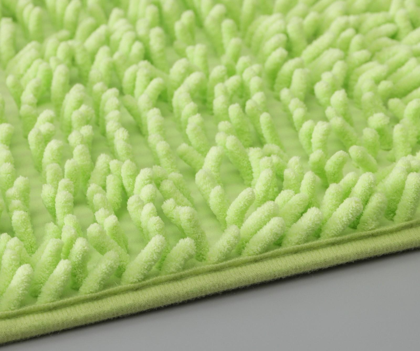 Коврик для ванной Доляна «Букли длинные», 40×60 см, цвет зелёный