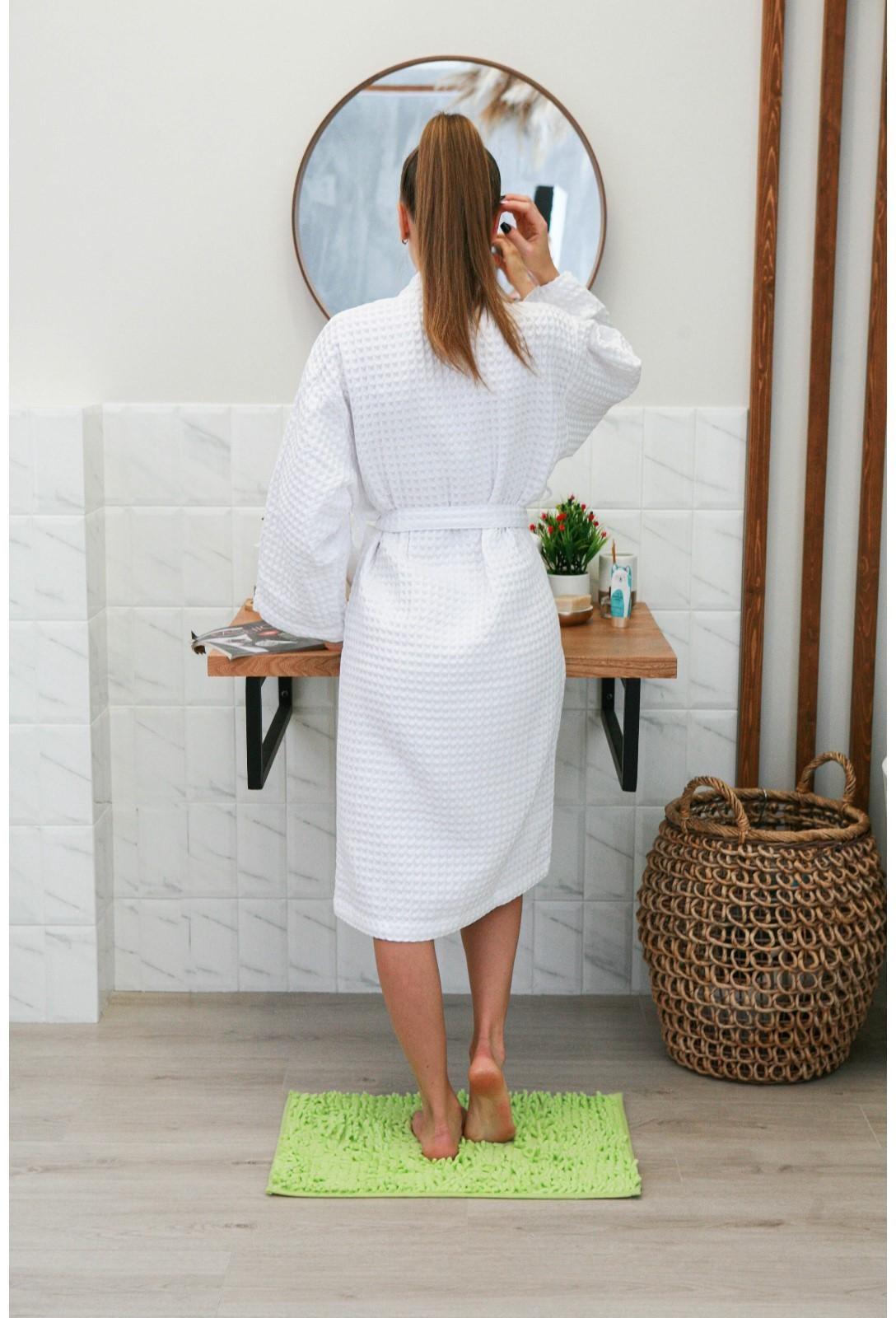 Коврик для ванной Доляна «Букли длинные», 40×60 см, цвет зелёный