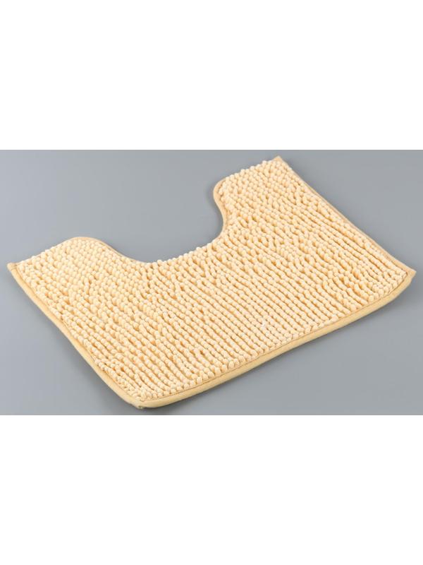 Набор ковриков для ванной и туалета Доляна «Букли», 2 шт: 40×50, 50×80 см цвет бежевый