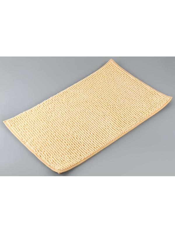 Набор ковриков для ванной и туалета Доляна «Букли», 2 шт: 40×50, 50×80 см цвет бежевый