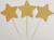 Шпажки «Звезда», набор 12 шт., цвет золотой