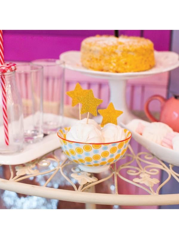 Шпажки «Звезда», набор 12 шт., цвет золотой