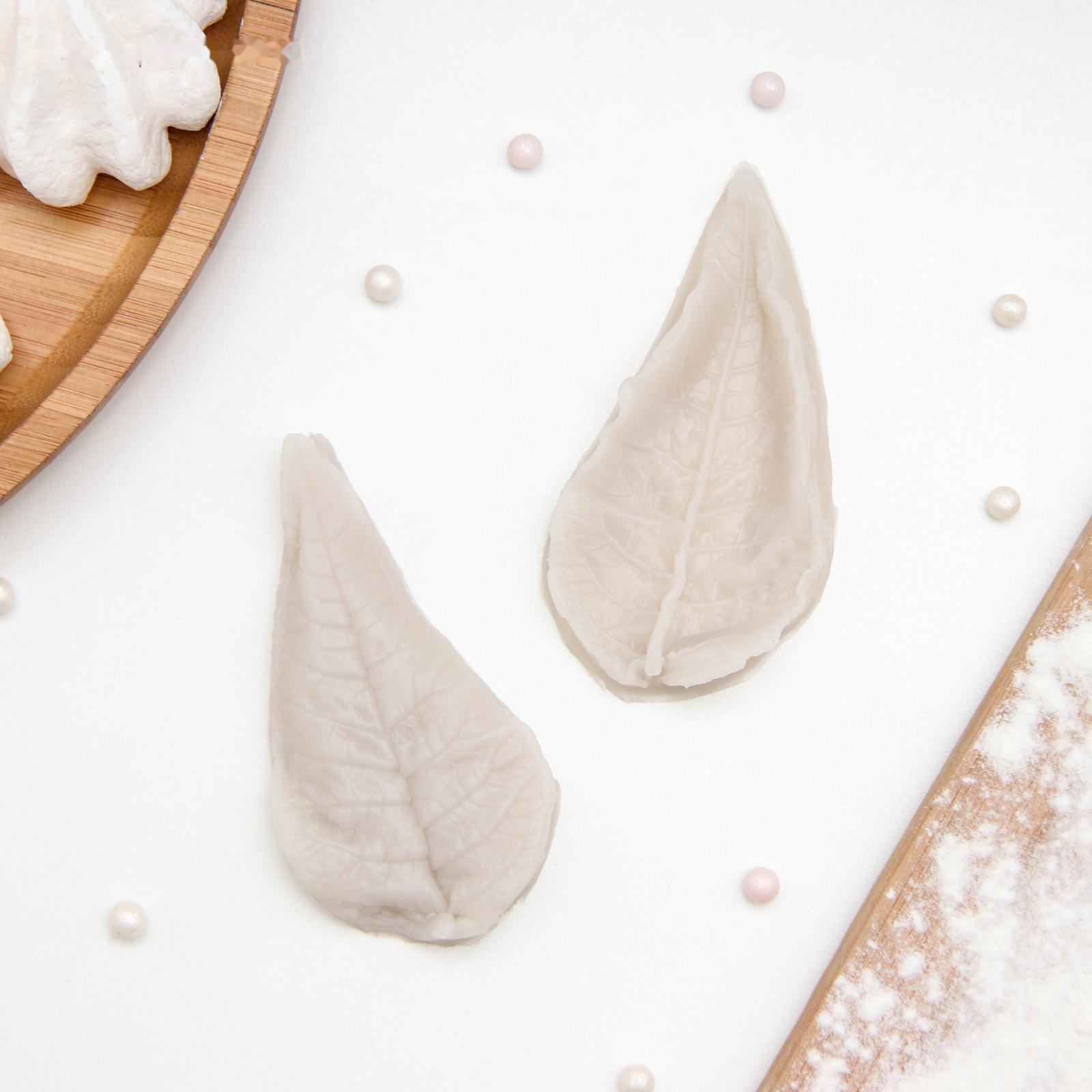 Молд «Лист длинный», 8×4 см, цвет МИКС