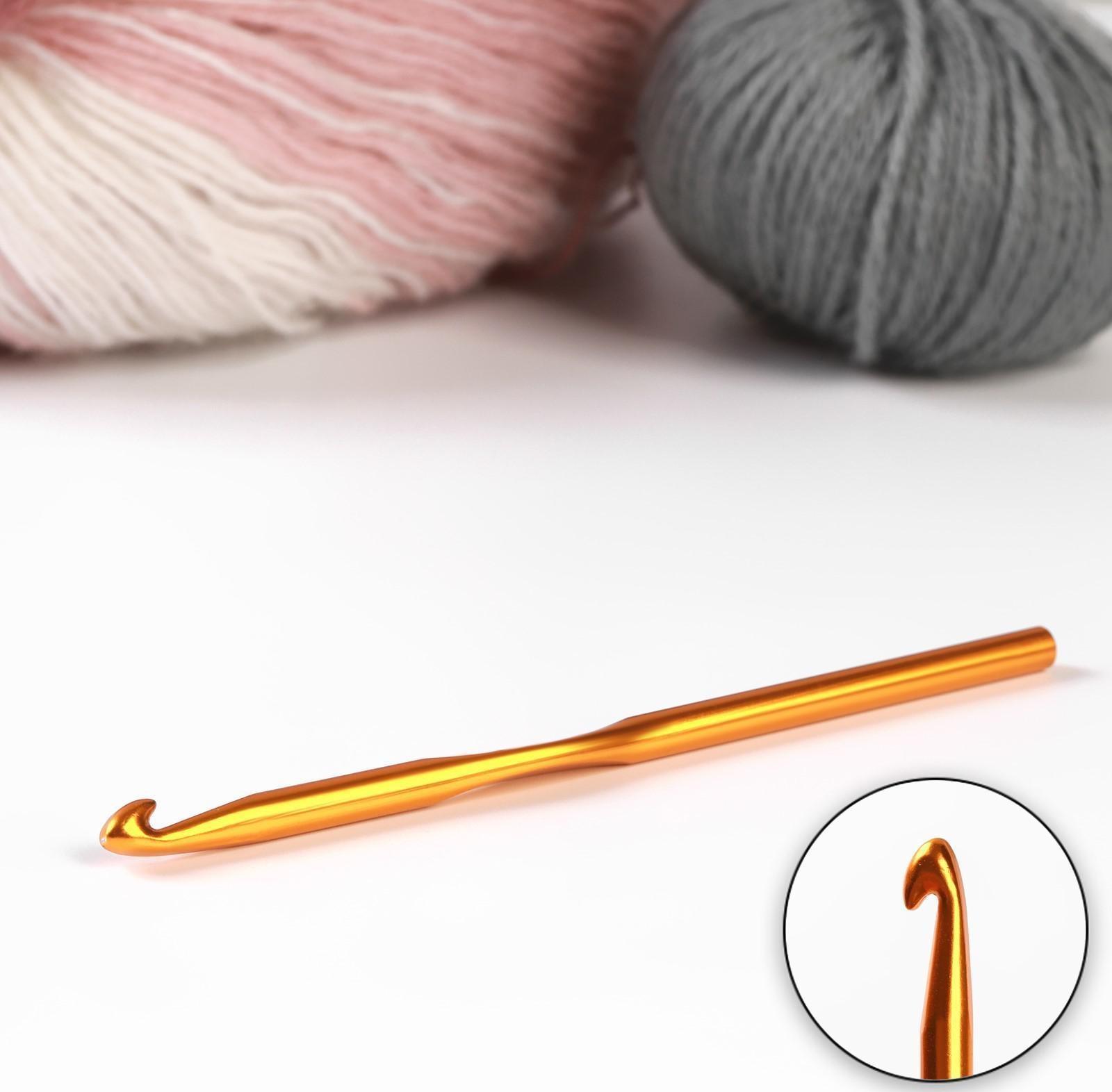 Крючок для вязания, d = 6 мм, 15 см, цвет МИКС