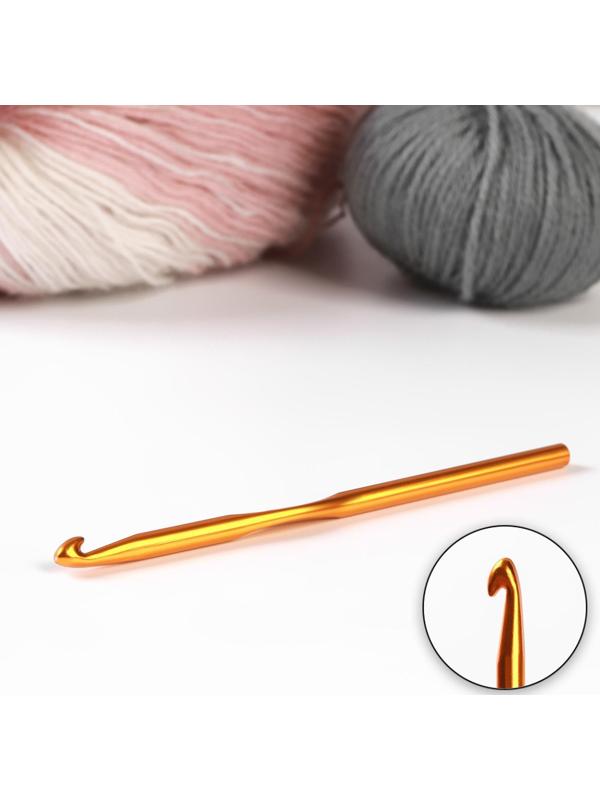 Крючок для вязания, d = 6 мм, 15 см, цвет МИКС