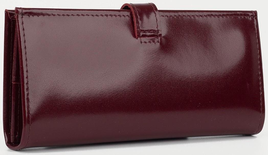 Кошелёк на кнопке, цвет бордовый