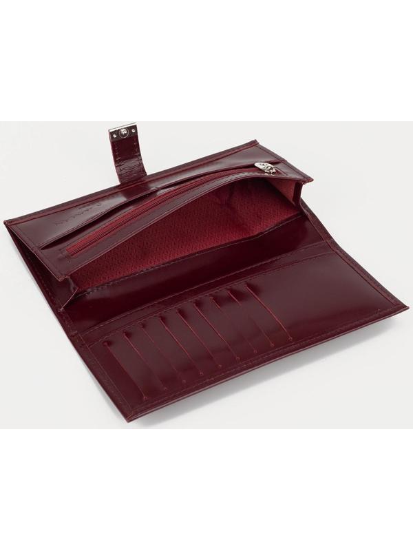 Кошелёк на кнопке, цвет бордовый