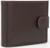 Портмоне на кнопке, для купюр, для карт, для монет, цвет коричневый