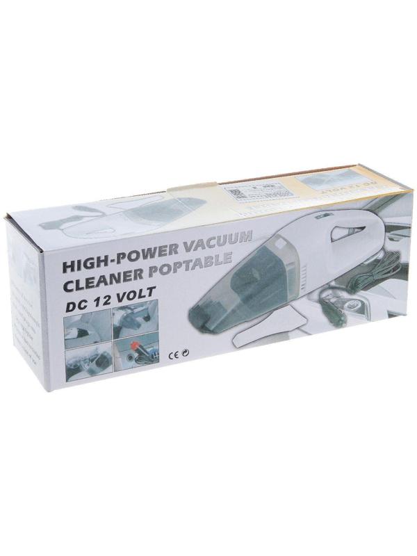 Пылесос автомобильный, 60 Вт, 12 В, белый