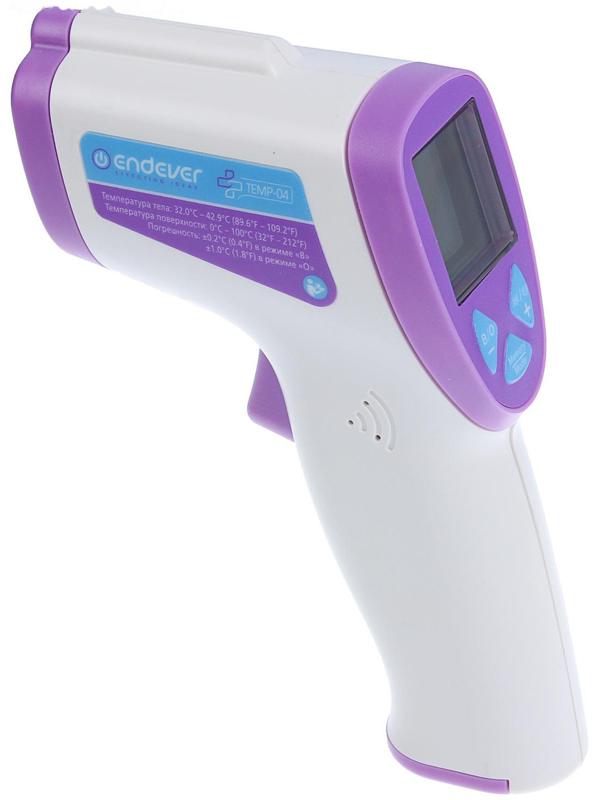Термометр электронный Endever TEMP-04, инфракрасный, бесконтактный, точность 0.2 °С, белый
