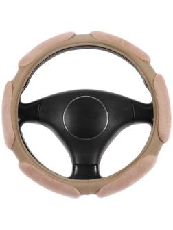 Оплётка TORSO, анатомическая, 6 подушек, велюр, размер 38 см, бежевый