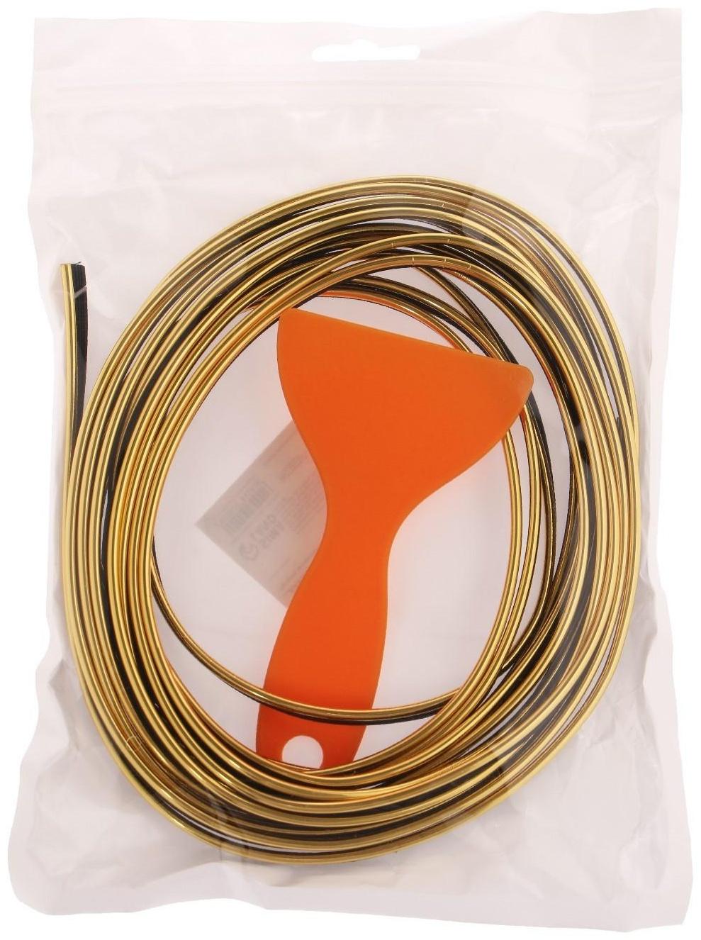 Молдинг гибкий внутрисалонный, золото, 5 м