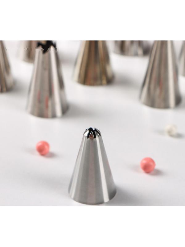 Набор насадок кондитерских Доляна, d=1,7 см, 9 шт, форма МИКС