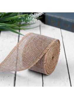 Лента из джута, 50 мм, 4,5 ± 0,5 м, цвет бежевый