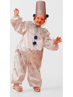 Карнавальный костюм «Снеговичок Снежок», сатин, размер 30, рост 116 см