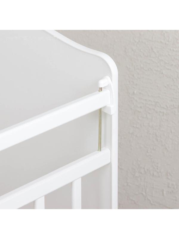 Детская кроватка «Доченька» на колёсах или качалке, цвет белый