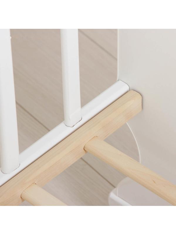 Детская кроватка «Доченька» на колёсах или качалке, цвет белый