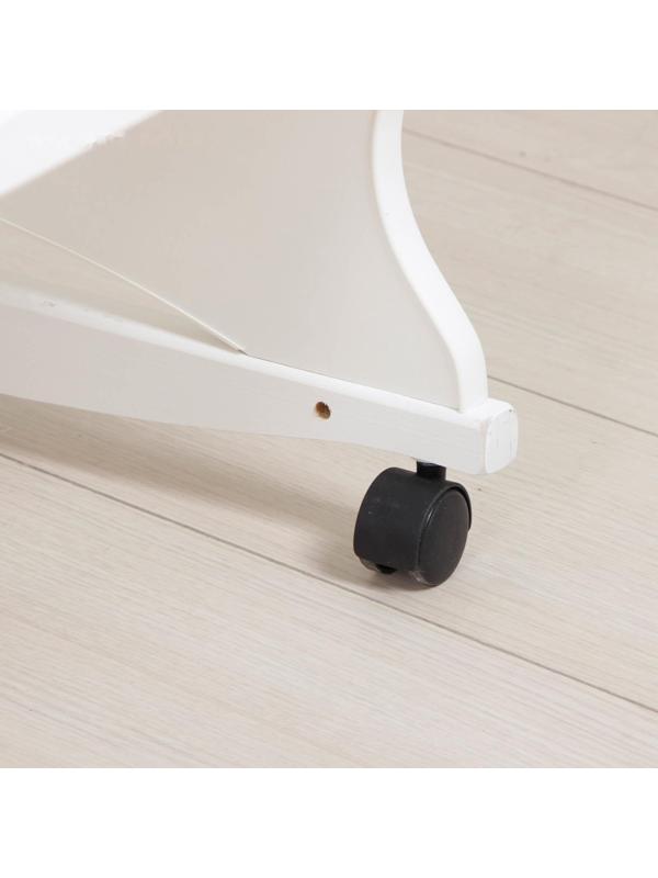 Детская кроватка «Доченька» на колёсах или качалке, цвет белый