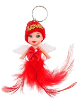 Кукла-брелок «Ангелочек», в шапочке, цвета МИКС