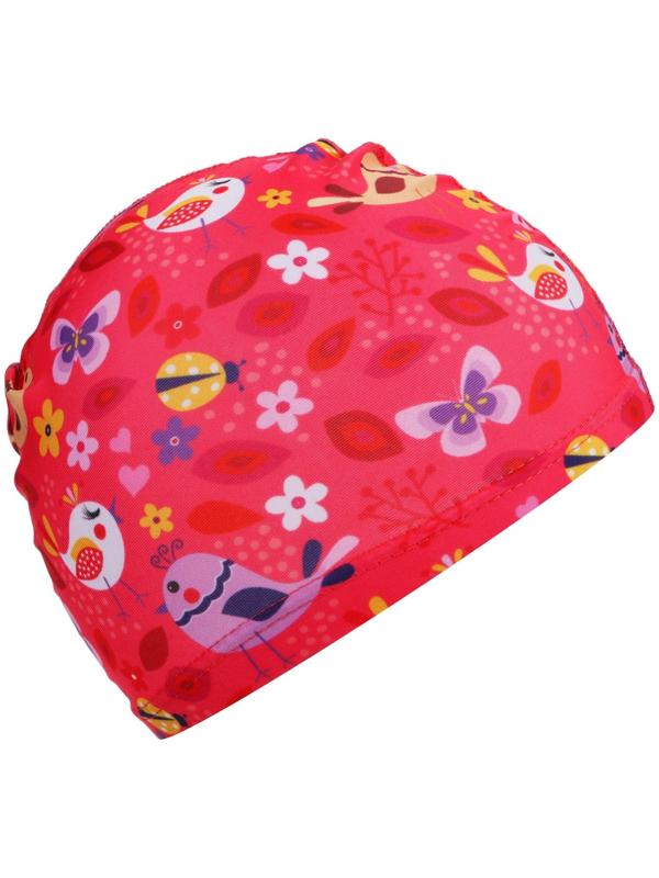 Шапочка для плавания детская «Птички», тканевая, обхват 46-52 см
