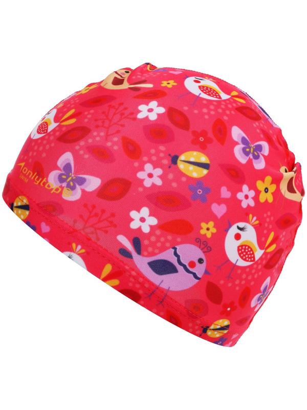 Шапочка для плавания детская «Птички», тканевая, обхват 46-52 см