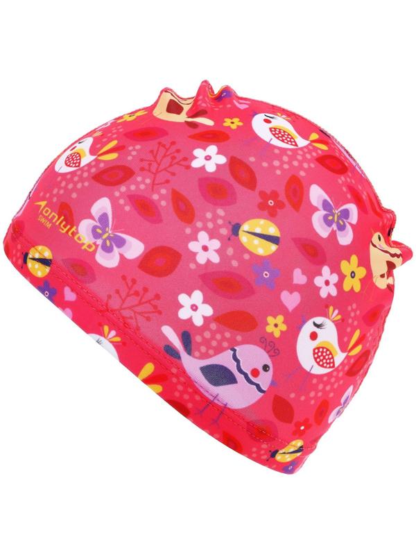 Шапочка для плавания детская «Птички», тканевая, обхват 46-52 см