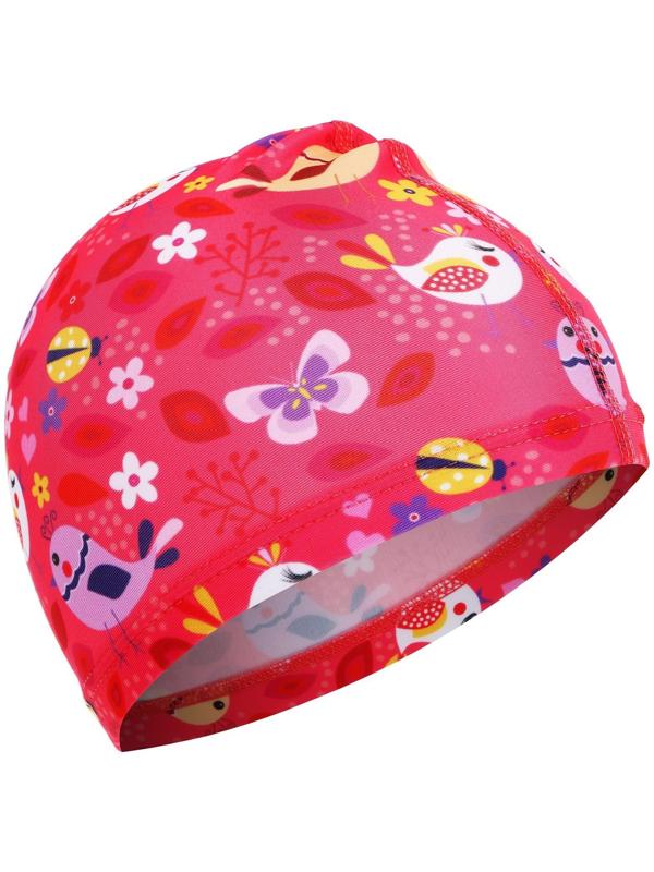 Шапочка для плавания детская «Птички», тканевая, обхват 46-52 см