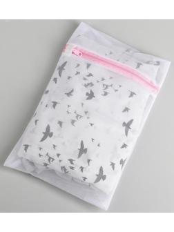 Мешок для стирки белья Доляна, 20×30 см, мелкая сетка, цвет МИКС