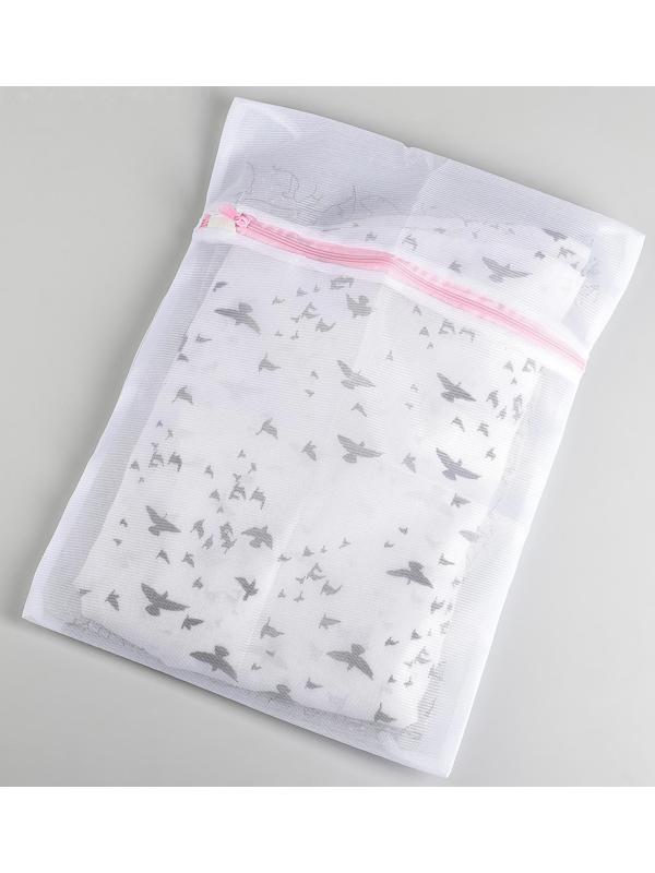 Мешок для стирки белья Доляна, 30×40 см, мелкая сетка, цвет МИКС